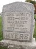 Headstone for John Wesley and Margaret Mary (Schieffler) Myers