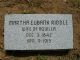 Headstone for Martha Ellen (Eubank) Riddle