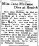 Obituary for Jane McCune