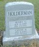 Headstone for Henry Garland and Cassie Belle (Howland) Honderdman