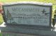 Headstone for William F McCammon