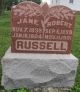 Headstone for Robert and Jane (Bateson) Russell